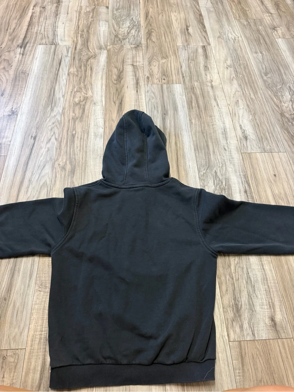 Nike Black Hoodie with White Swoosh - Kids